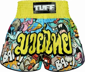 Tuff Sport Muay Thai Boxing Shorts Retro Styles Classic Slim Cut MMA Kickboxing Workout Set Clothing Training
