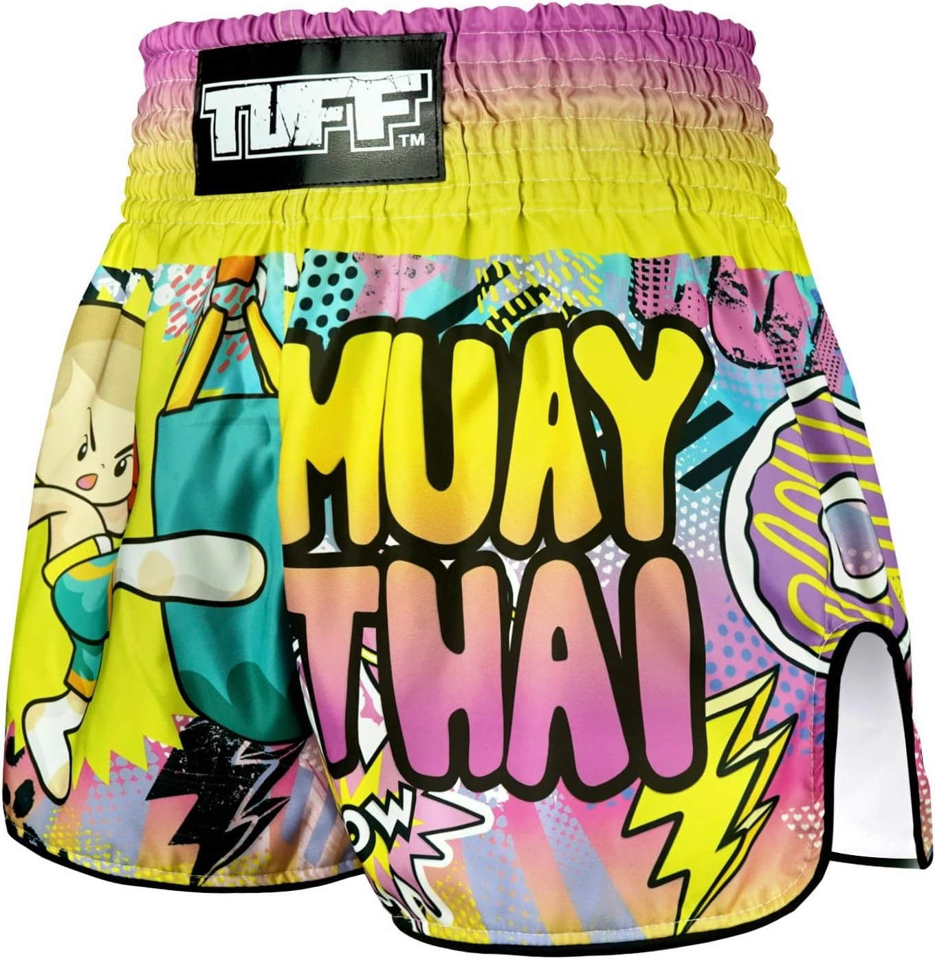 Tuff Sport Muay Thai Boxing Shorts Retro Styles Classic Slim Cut MMA Kickboxing Workout Set Clothing Training