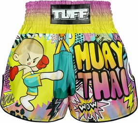 Tuff Sport Muay Thai Boxing Shorts Retro Styles Classic Slim Cut MMA Kickboxing Workout Set Clothing Training