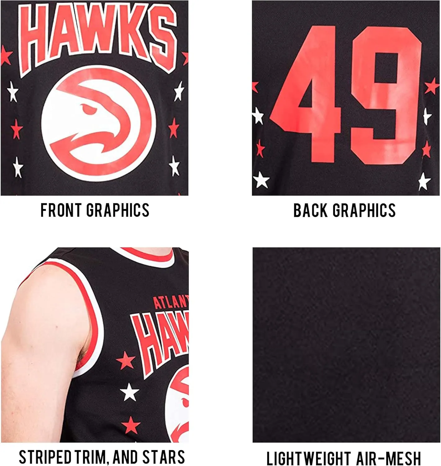 Ultra Game Adult's NBA Official Super Soft Sleeveless Tank Top Muscle T-Shirt