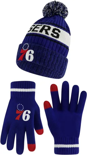 Ultra Game Adult's NBA Official Super Soft Winter Beanie Knit Hat with Extra Warm Touch Screen Gloves