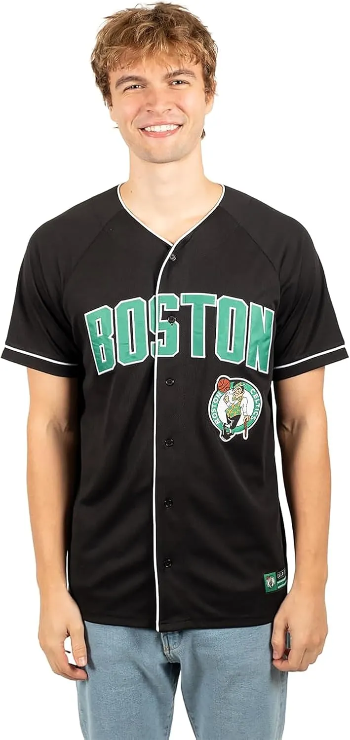 Ultra Game Men's NBA Official Super Soft Button Down Baseball Shirt