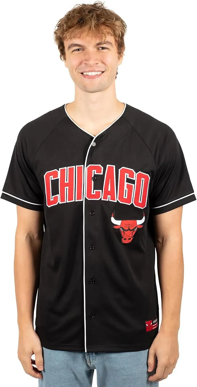 Ultra Game Men's NBA Official Super Soft Button Down Baseball Shirt