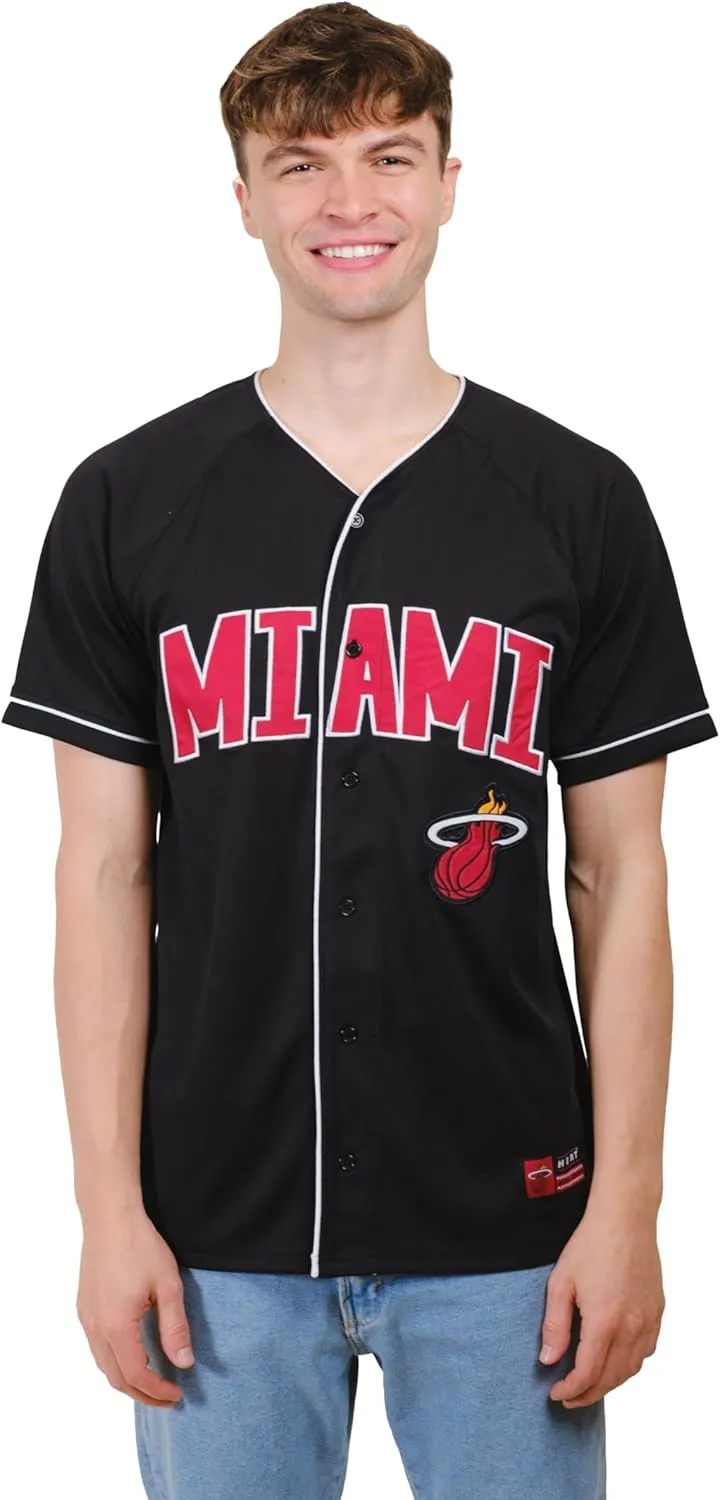 Ultra Game Men's NBA Official Super Soft Button Down Baseball Shirt