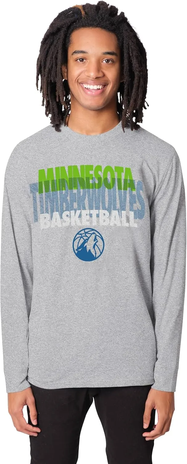Ultra Game Men's NBA Official Super Soft Supreme Long Sleeve T-Shirt