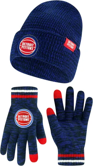 Ultra Game NBA Official Men's Super Soft Winter Beanie Knit Hat with Extra Warm Touch Screen Gloves