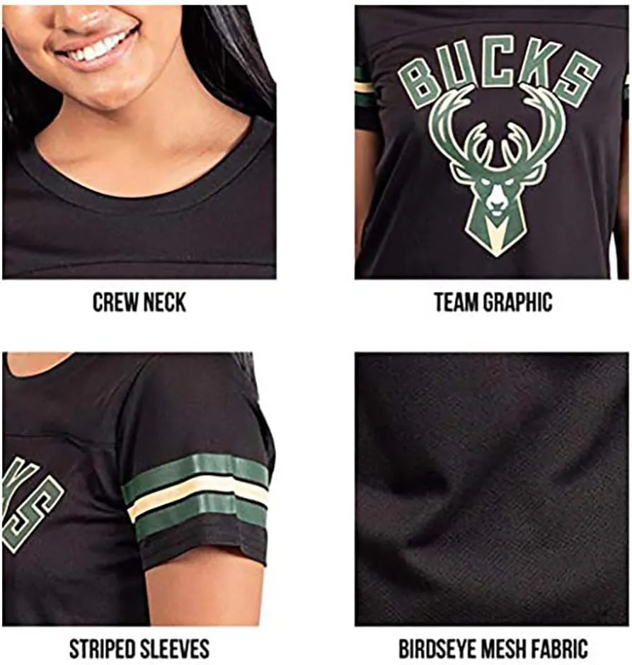 Ultra Game Women's NBA Official Super Soft Mesh T-Shirt