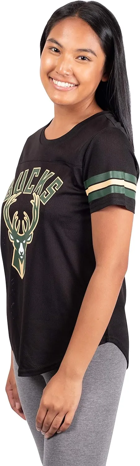 Ultra Game Women's NBA Official Super Soft Mesh T-Shirt