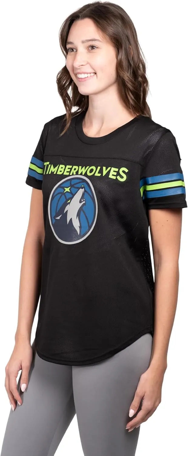 Ultra Game Women's NBA Official Super Soft Mesh T-Shirt