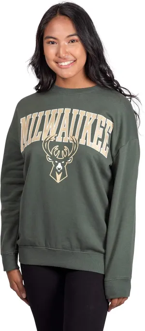 Ultra Game Women's NBA Official Super Soft Oversized Sweatshirt