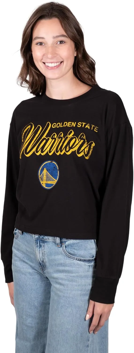 Ultra Game Women's NBA Super Soft Crop Top Pullover Sweatshirt