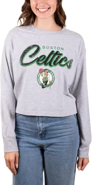 Ultra Game Women's NBA Super Soft Crop Top Pullover Sweatshirt