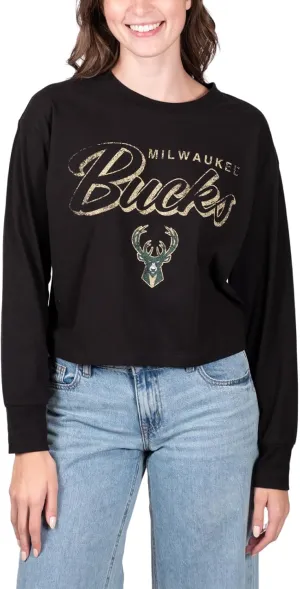 Ultra Game Women's NBA Super Soft Crop Top Pullover Sweatshirt