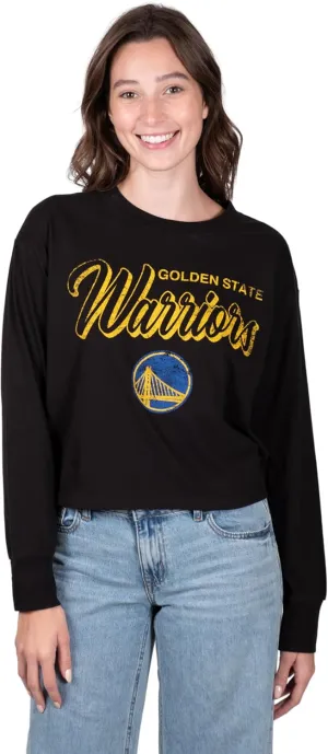 Ultra Game Women's NBA Super Soft Crop Top Pullover Sweatshirt