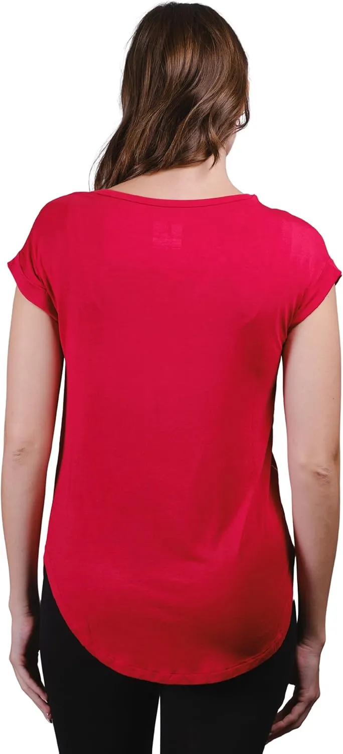 Ultra Game Women’s NFL Official Super Soft Modal Vintage V-Neck T-Shirt