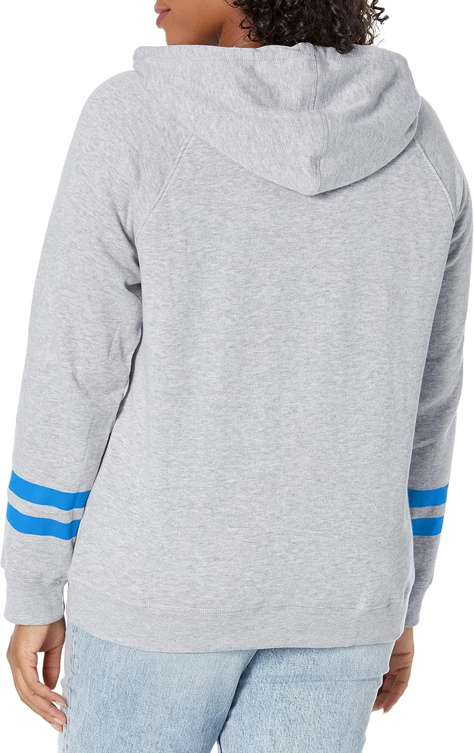 Ultra Game Women's Soft Fleece Pullover Hoodie Sweatshirt with Varsity Stripe