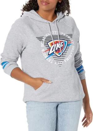 Ultra Game Women's Soft Fleece Pullover Hoodie Sweatshirt with Varsity Stripe