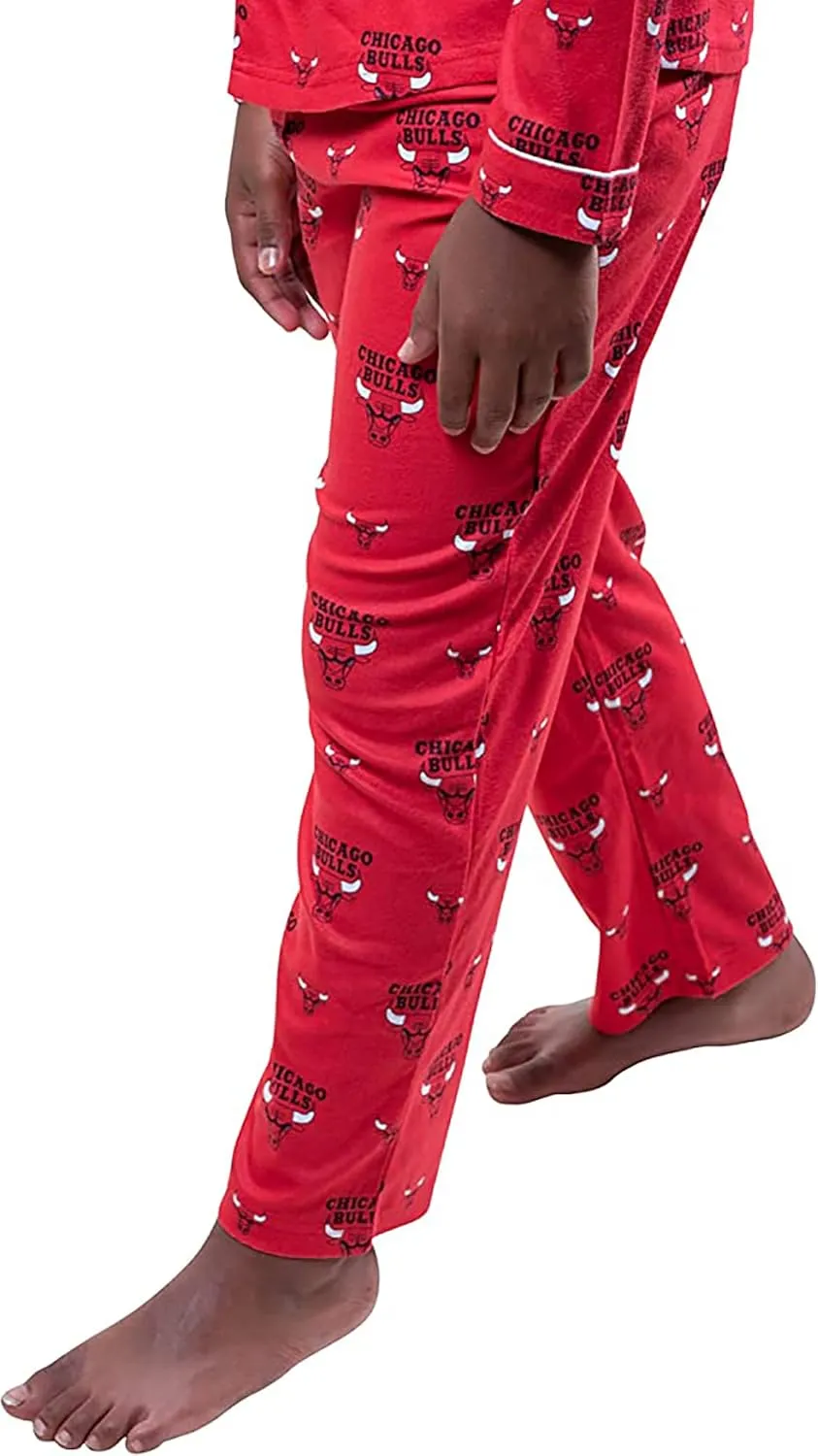 Ultra Game Youth NBA Official 2-Piece Super Soft Button Down Pajamas Set