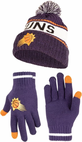 Ultra Game Adult's NBA Official Super Soft Winter Beanie Knit Hat with Extra Warm Touch Screen Gloves