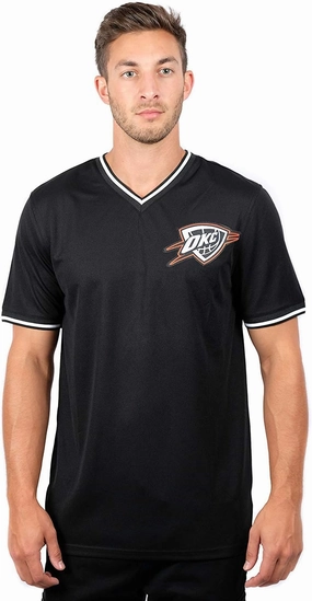 Ultra Game Men's NBA Official Game Time Soft Mesh Short Sleeve V-Neck Tee Shirt