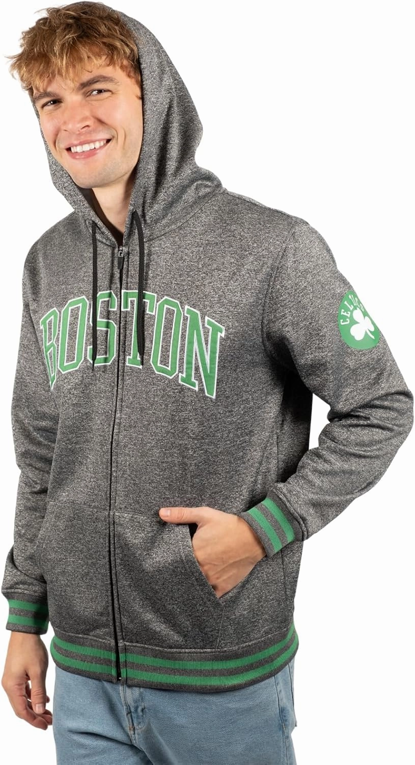 Ultra Game Men's NBA Official MVP Super Soft Full Zip Hoodie Sweatshirt