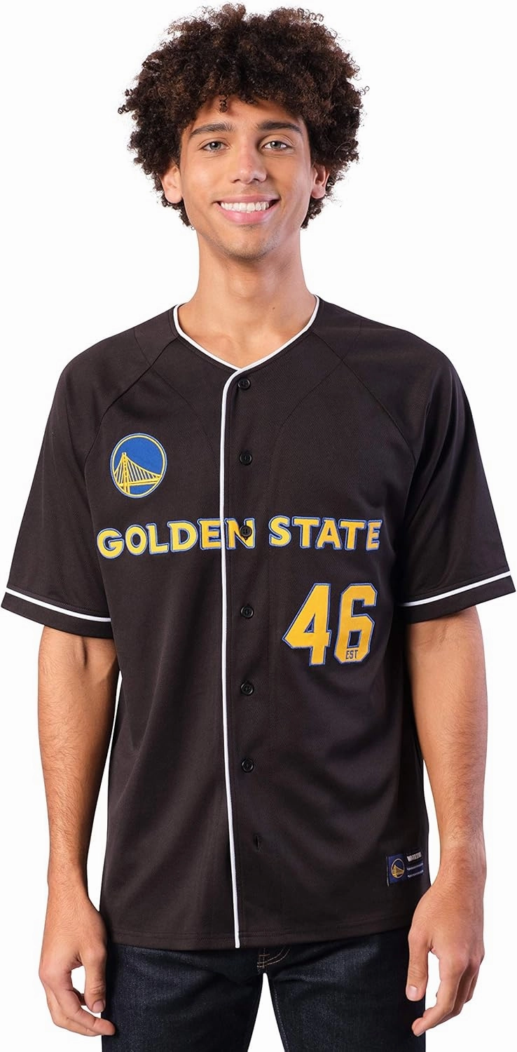 Ultra Game Men's NBA Official Super Soft Button Down Baseball Shirt