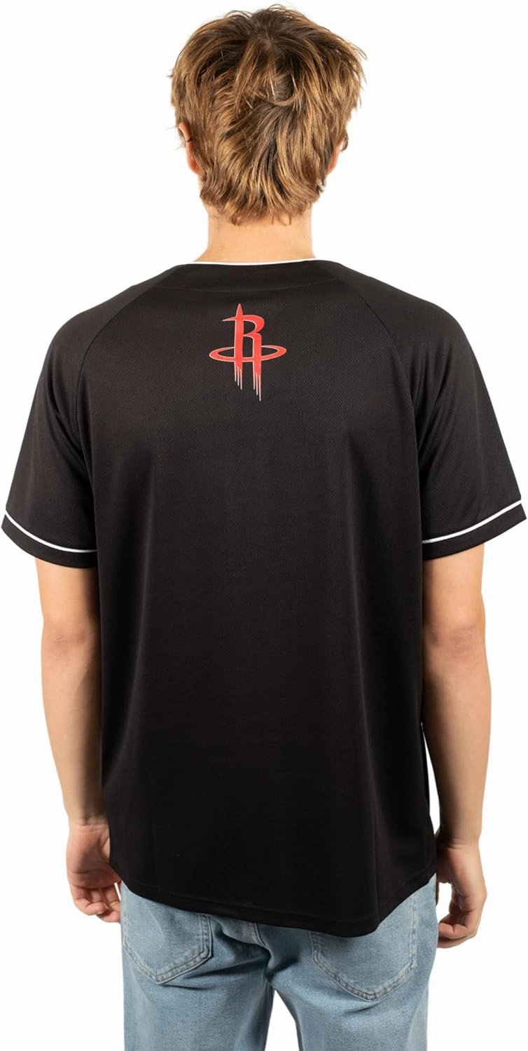 Ultra Game Men's NBA Official Super Soft Button Down Baseball Shirt