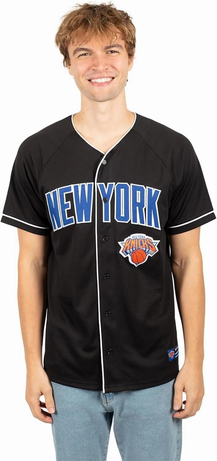 Ultra Game Men's NBA Official Super Soft Button Down Baseball Shirt