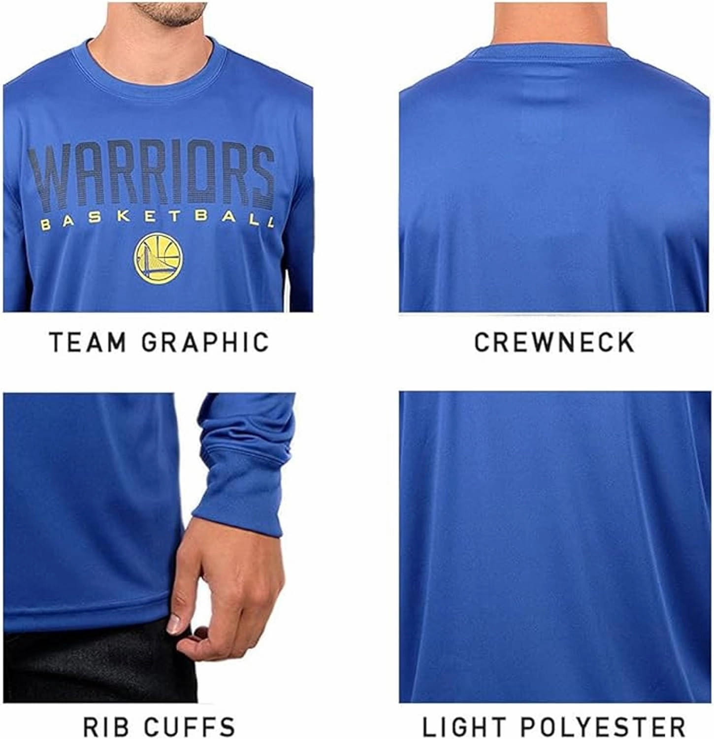 Ultra Game Men's NBA Official Super Soft Game Day Long Sleeve T-Shirt