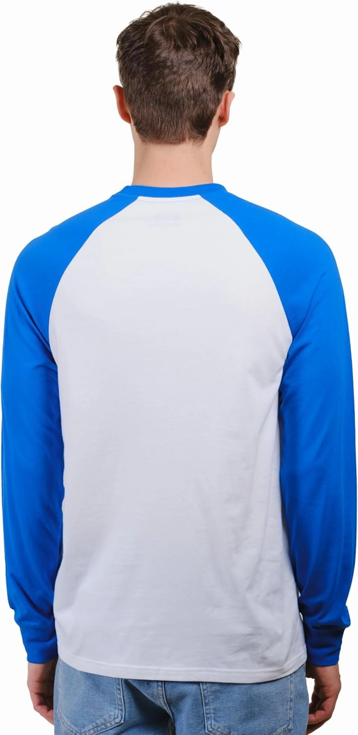 Ultra Game Men's NBA Official Super Soft Raglan Baseball T-Shirt