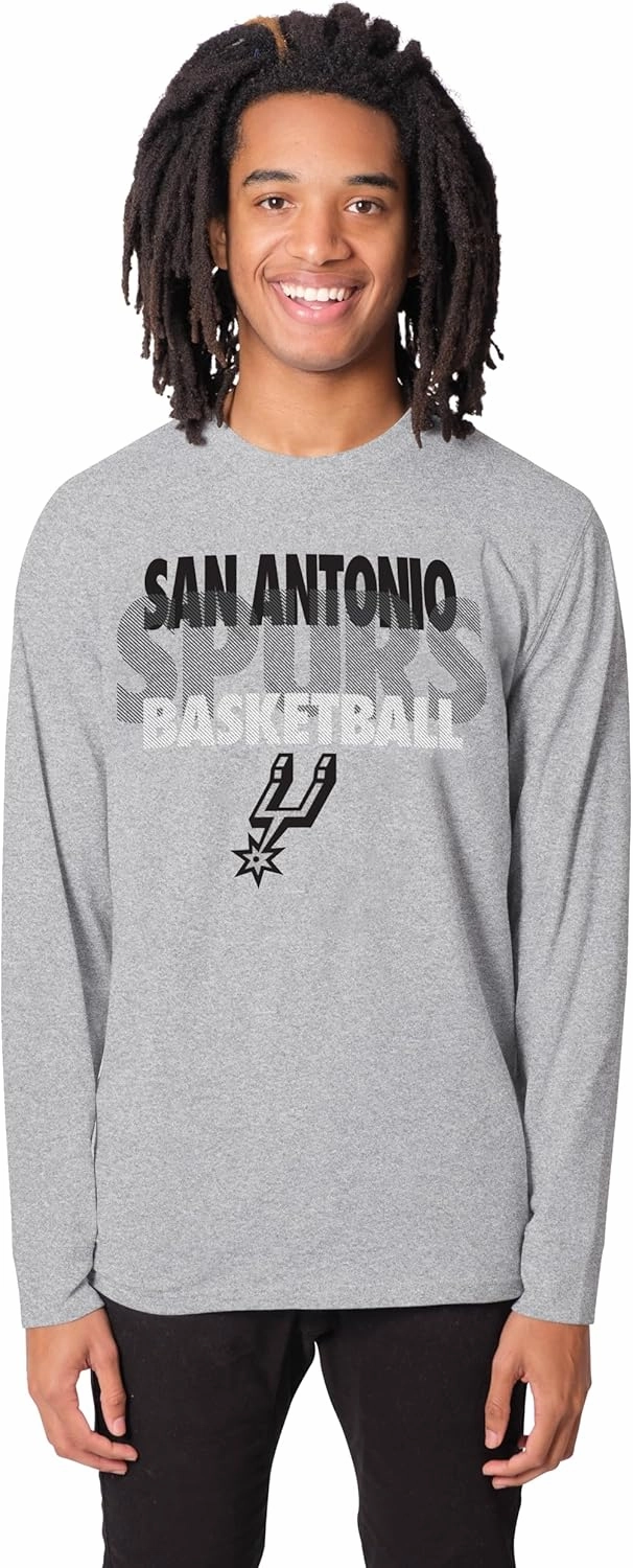Ultra Game Men's NBA Official Super Soft Supreme Long Sleeve T-Shirt