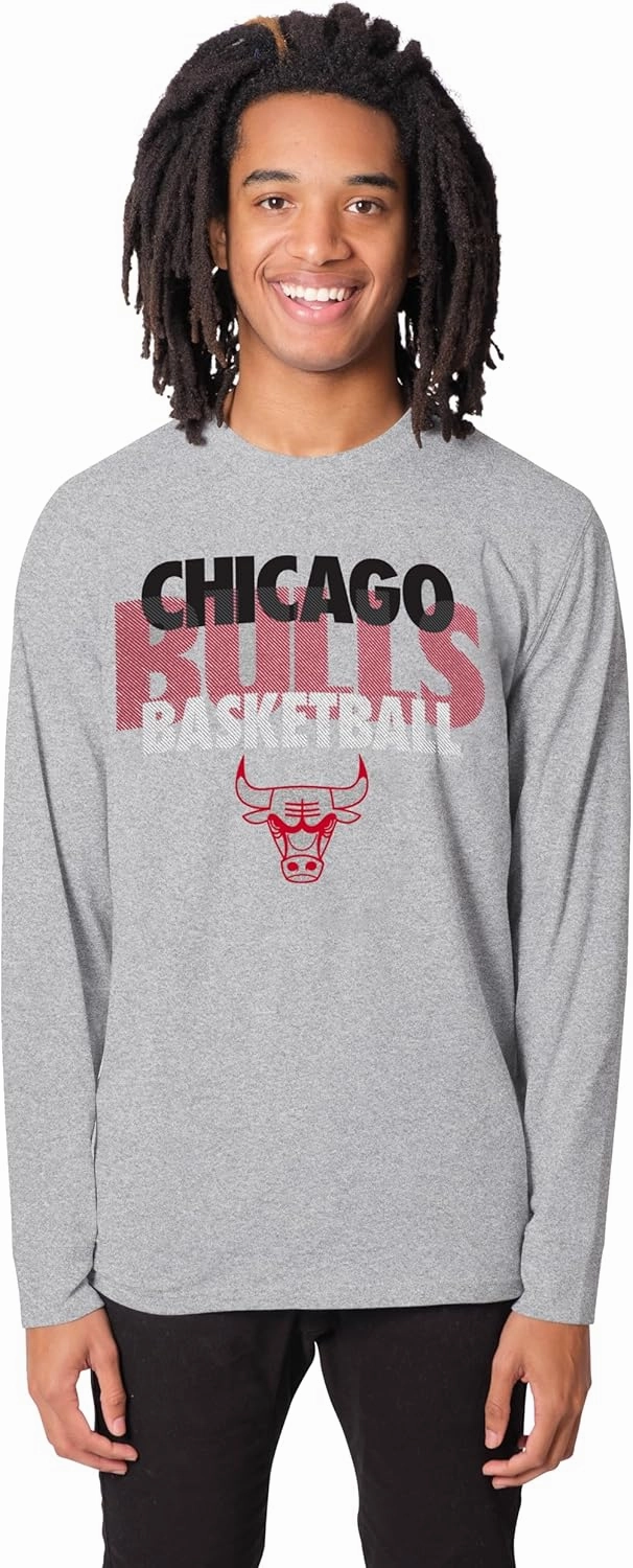 Ultra Game Men's NBA Official Super Soft Supreme Long Sleeve T-Shirt