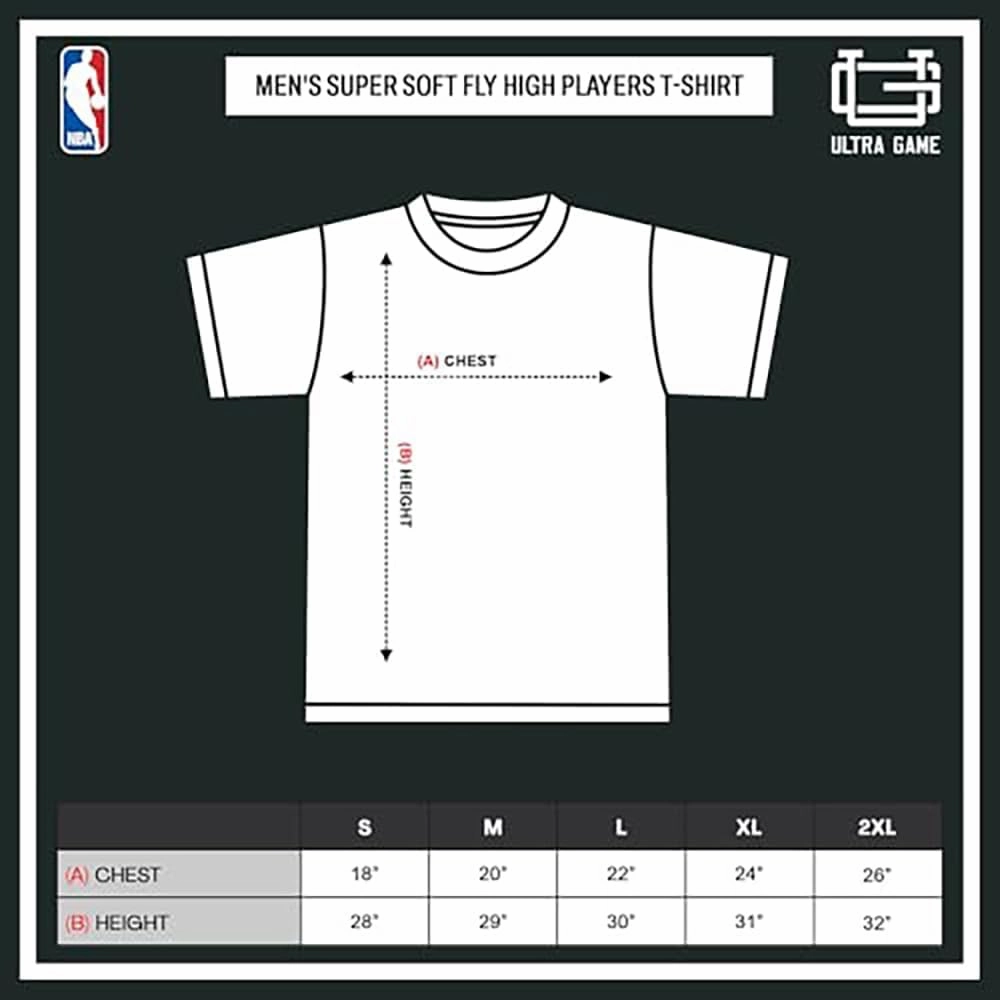 Ultra Game NBA Official Men's Super Soft Fly High Players T-Shirt