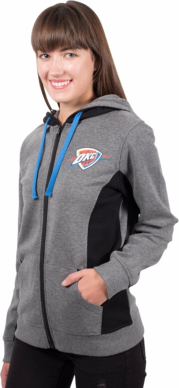 Ultra Game NBA Womens Standard Full Zip Hoodie Sweatshirt Jacket
