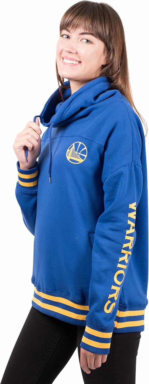 Ultra Game Women's NBA Official Super Soft Pullover Hoodie Funnel Sweatshirt