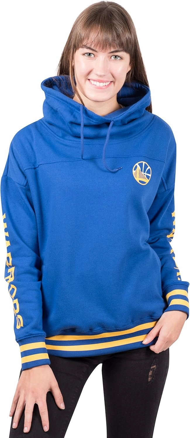 Ultra Game Women's NBA Official Super Soft Pullover Hoodie Funnel Sweatshirt