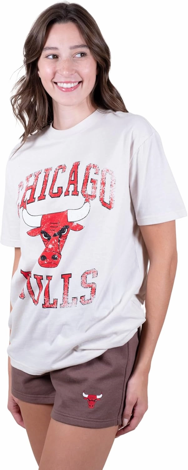 Ultra Game Women's NBA Official Super Soft T-Shirt & Short Set