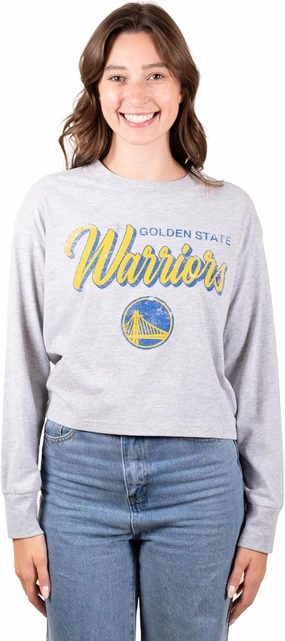 Ultra Game Women's NBA Super Soft Crop Top Pullover Sweatshirt