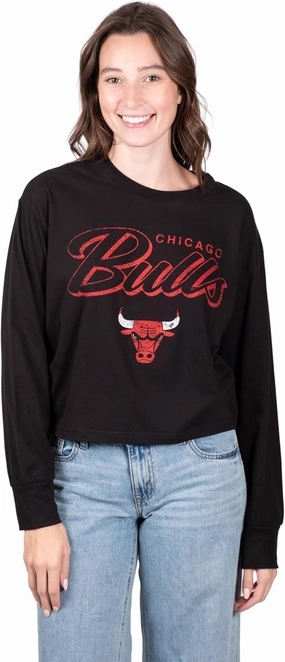 Ultra Game Women's NBA Super Soft Crop Top Pullover Sweatshirt
