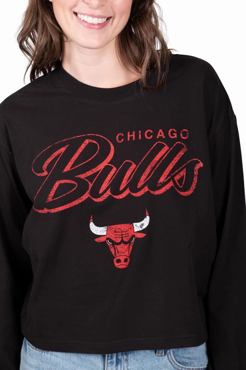 Ultra Game Women's NBA Super Soft Crop Top Pullover Sweatshirt