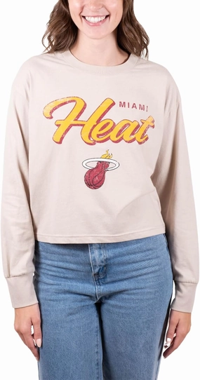 Ultra Game Women's NBA Super Soft Crop Top Pullover Sweatshirt