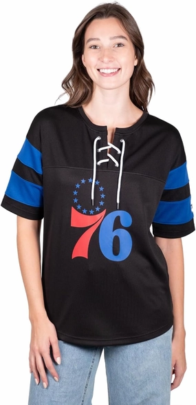 Ultra Game Women's Super Soft Mesh Lace-up Jersey Shirt
