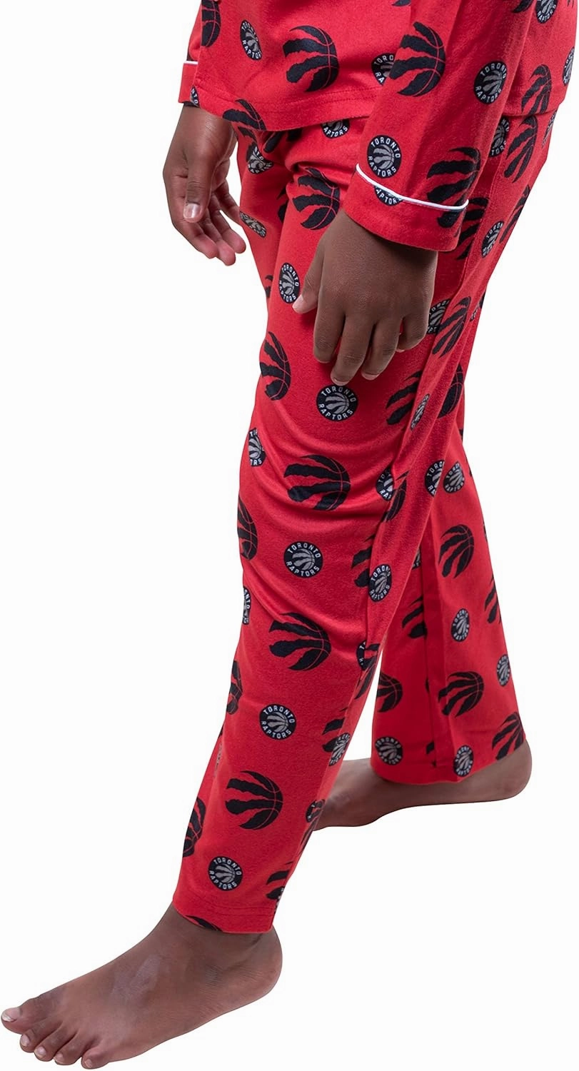 Ultra Game Youth NBA Official 2-Piece Super Soft Button Down Pajamas Set