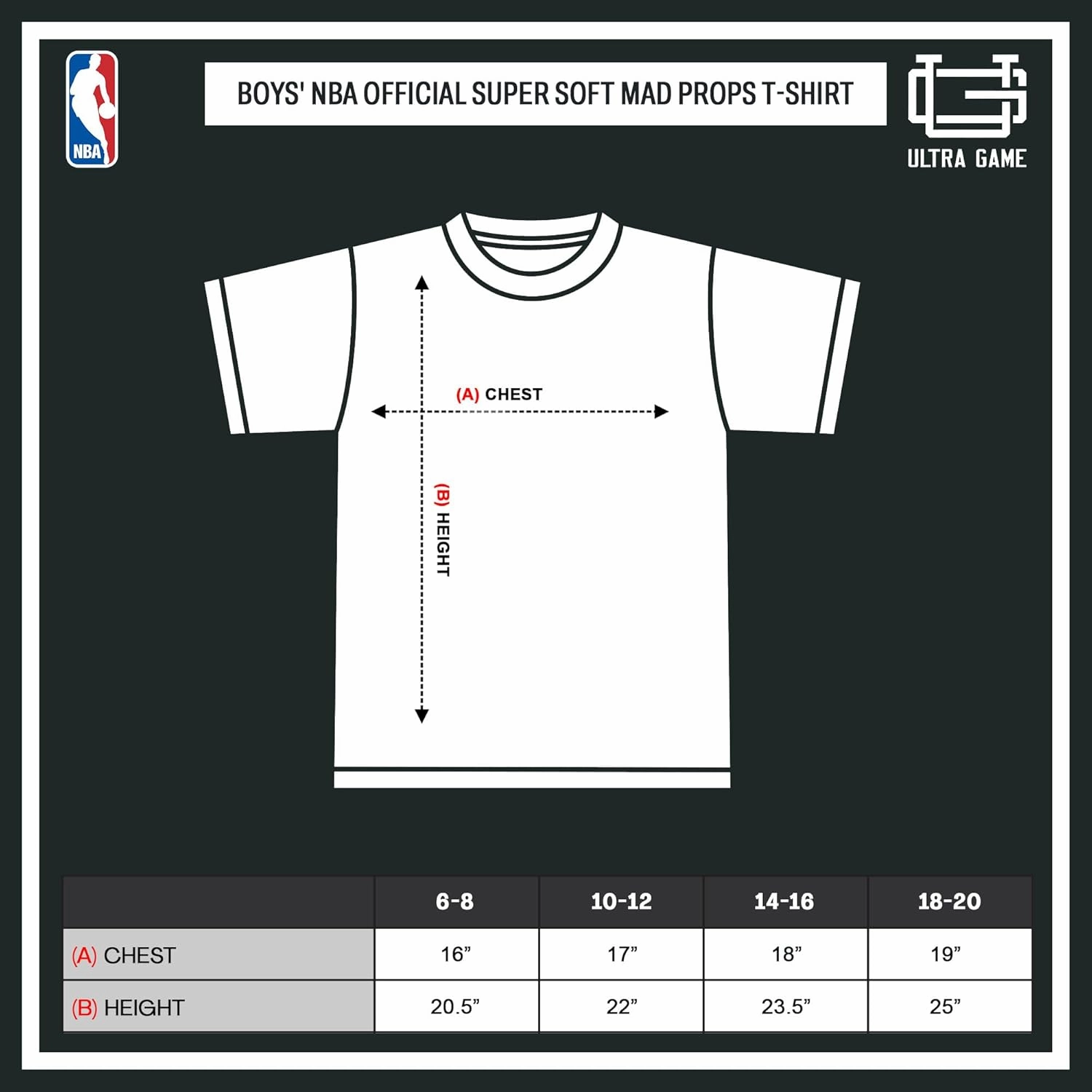 Ultra Game Youth NBA Official Super Soft Mad Props T-Shirt