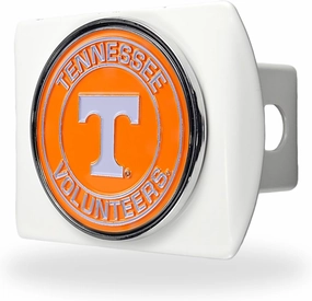 University of Tennessee Volunteers White Metal Hitch Cover with 3D Colored Team Logo by FANMATS - Round Molded Design – Easy Installation on Truck, SUV, Car - Ideal Gift for NCAA College Fan/Student