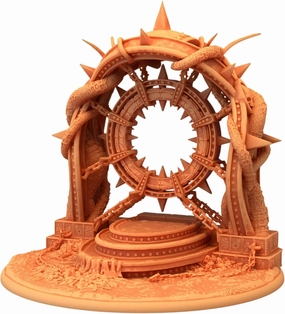 Unpainted DND Hells Gate v1 Miniature Figurine, Tabletop Gaming Collectible, Fantasy World, Ideal Gift for Dungeon Masters and Collectors - Designed by Epic Miniatures