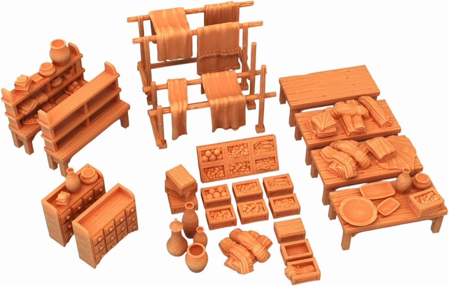 Unpainted DND Props - Merchant Shop Miniature Figurine, Tabletop Gaming Collectible, Fantasy World, Ideal Gift for Dungeon Masters and Collectors - Designed by Epic Miniatures