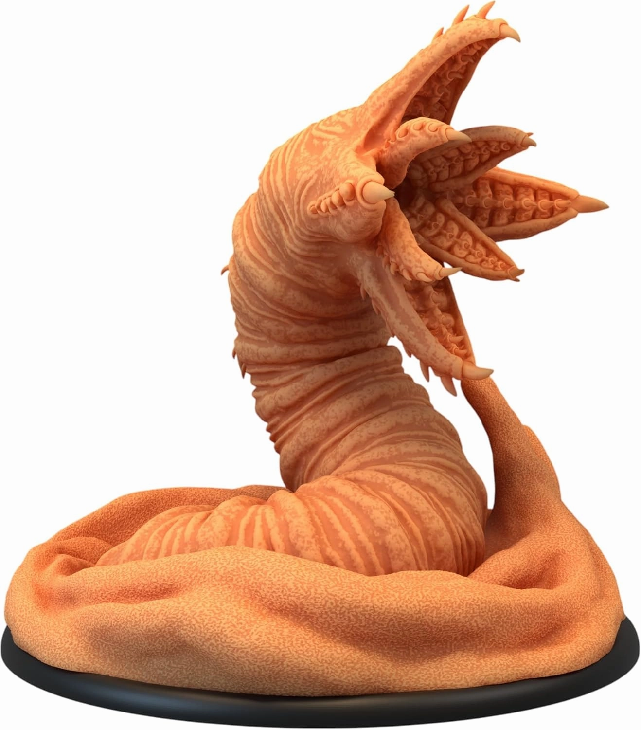Unpainted DND Sandworm Miniature Figurine, Tabletop Gaming Collectible, Fantasy World, Ideal Gift for Dungeon Masters and Collectors - Designed by Epic Miniatures