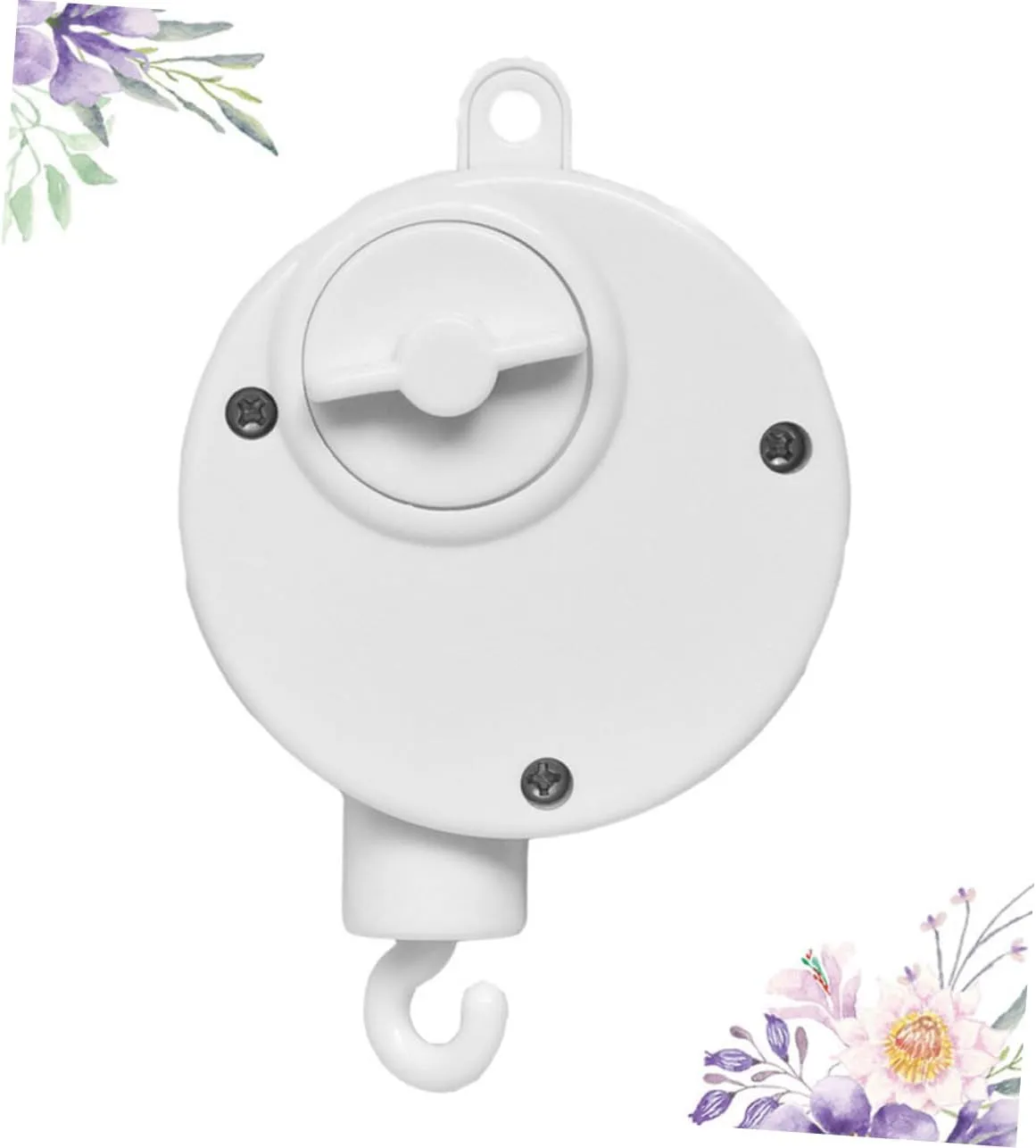 Vaguelly 2 Pcs Crib Musical Mobile Musical Toy Crib Holder Toys for Infants Wind-up Rattle Toy Infants Toys Crib Toy Clockwork Movement Musical Bell Bed Bell Baby Mechanical White