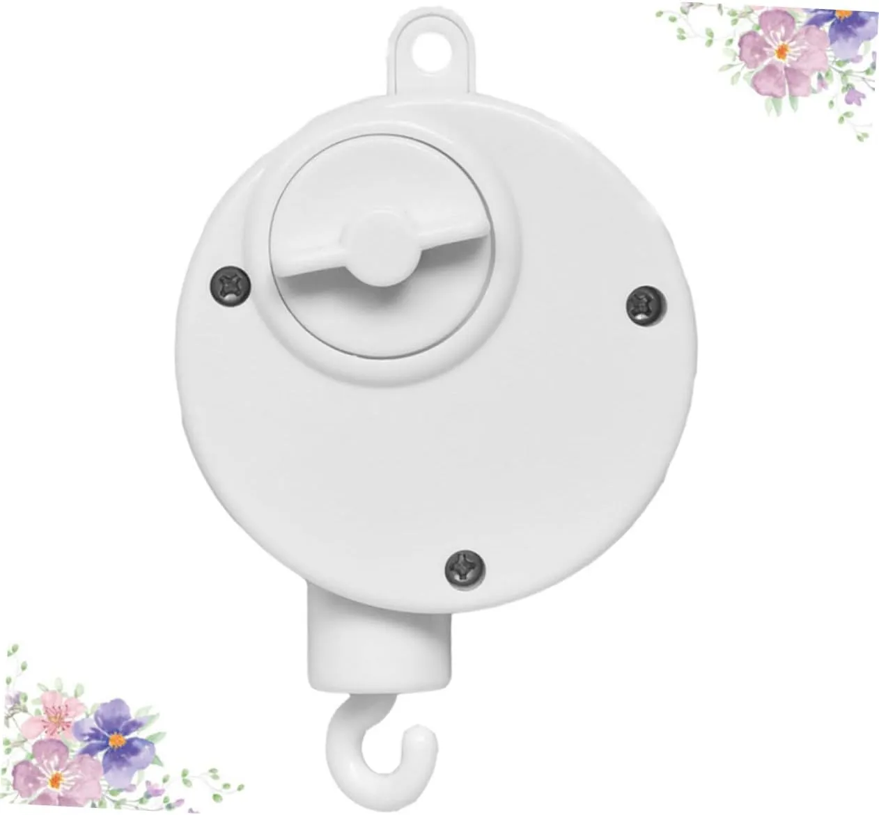 Vaguelly 2 Pcs Crib Musical Mobile Musical Toy Crib Holder Toys for Infants Wind-up Rattle Toy Infants Toys Crib Toy Clockwork Movement Musical Bell Bed Bell Baby Mechanical White